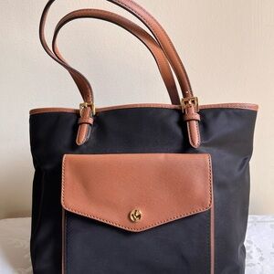Michael Kors Jet Set Nylon Front Pocket Tote Black. Michael Kors